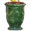 Sale POTERIE DE LA MADELEINE Vase Anduze tradition vert en terre cuite émaillée H 55 x Ø 45 cm