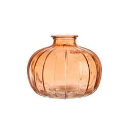 Online Vase citrouille coloris orange en verre – 10,7 x 10,7 x 9 cm (produit vendu à l'unité, livré aléatoirement parmi deux coloris)