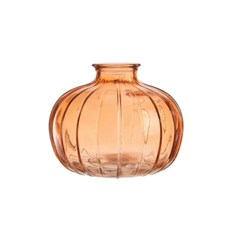 Online Vase citrouille coloris orange en verre – 10,7 x 10,7 x 9 cm (produit vendu à l'unité, livré aléatoirement parmi deux coloris)