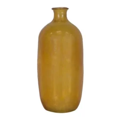 Sale Vase coloris jaune en verre recyclé