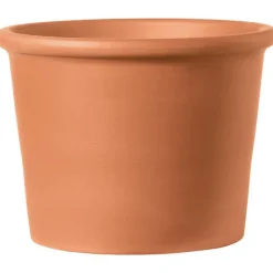 Sale DEROMA Vase cylindrique rouge en terre cuite D18 x H13,5