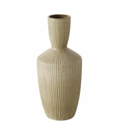 Hot BOLTZE Vase en céramique beige mate Oasis - Ø 13 x H 30 cm