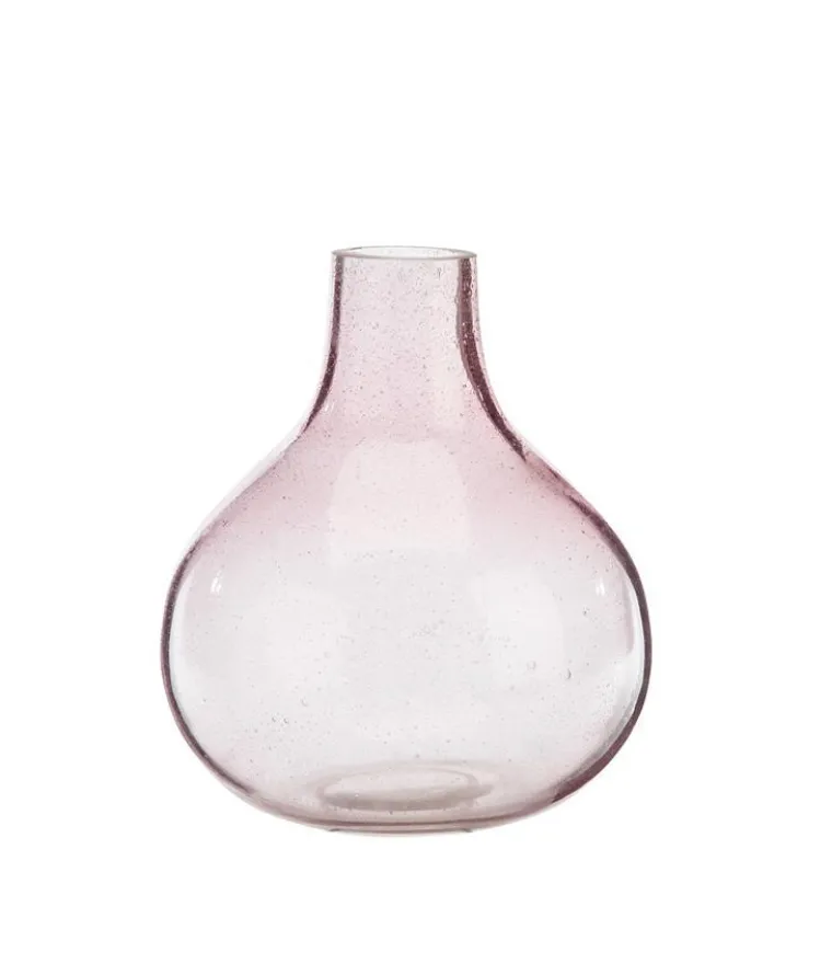 Online Vase en verre coloris rose Bubble - 17 x 15 cm