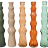 Discount KAEMINGK Vase en verre recyclé coloré - Ø 7 x H 32 cm