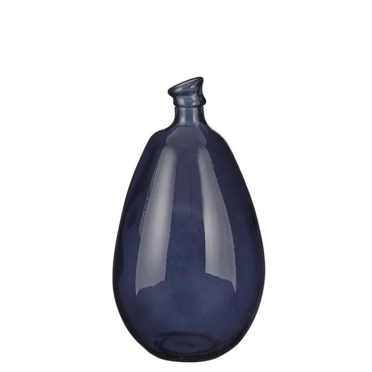 Vase en verre recyclé noir Pinto - Ø 26 x H 47 cm