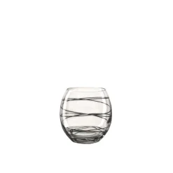 PAPER DESIGN Verre rond transparent et noir Leonardo Circle - 39 cl