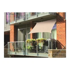 Outlet JARDILINE Voile d'ombrage rectangulaire beige spéciale balcon 2,0 x 1,4 m