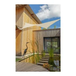JARDILINE Voile ombrage ivoire 3,6 m carré extensible