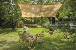 Outlet JARDILINE Voile rectangulaire coloris beige en jute - 3 x 2 m