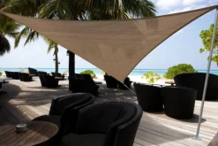 Outlet MOREL Voile triangulaire en toile marron havane Jardiline Austral - 3,6 m