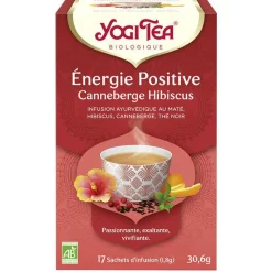 New YOGI TEA Energie positive Canneberge Hibiscus – La boîte de 17 sachets