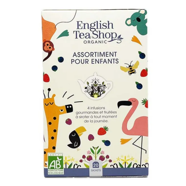 Clearance ENGLISH TEA SHOP Assortiment d'infusions pour enfants infusé à froid 4 mélanges English Tea - 20 sachets
