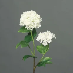 Clearance ART FLORAL Branche de Viburnum avec 2 ombelles crème artificielle - 48 cm