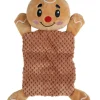 WOUAPY Jouet pour chien peluche plate bonhomme en pain d’épices avec sifflet
