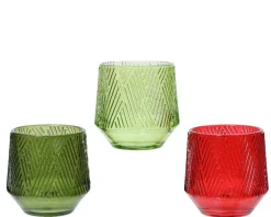 Hot KAEMINGK Photophore texturé coloris multicolore en verre - 8 cm