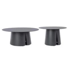 Online BIZZOTTO Set de 2 tables basses en aluminium anthracide Bryan