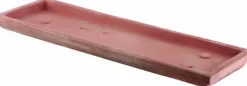 ANTICOMESTIERE Soucoupe rectangulaire en terre cuite - 66 x H 4 cm