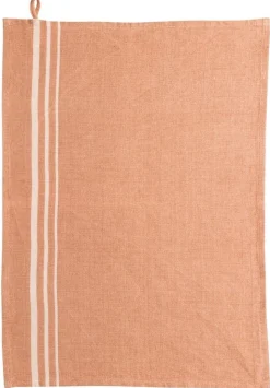 New WINKLER Torchon terracotta en coton recyclé Rib - 50 x 70 cm